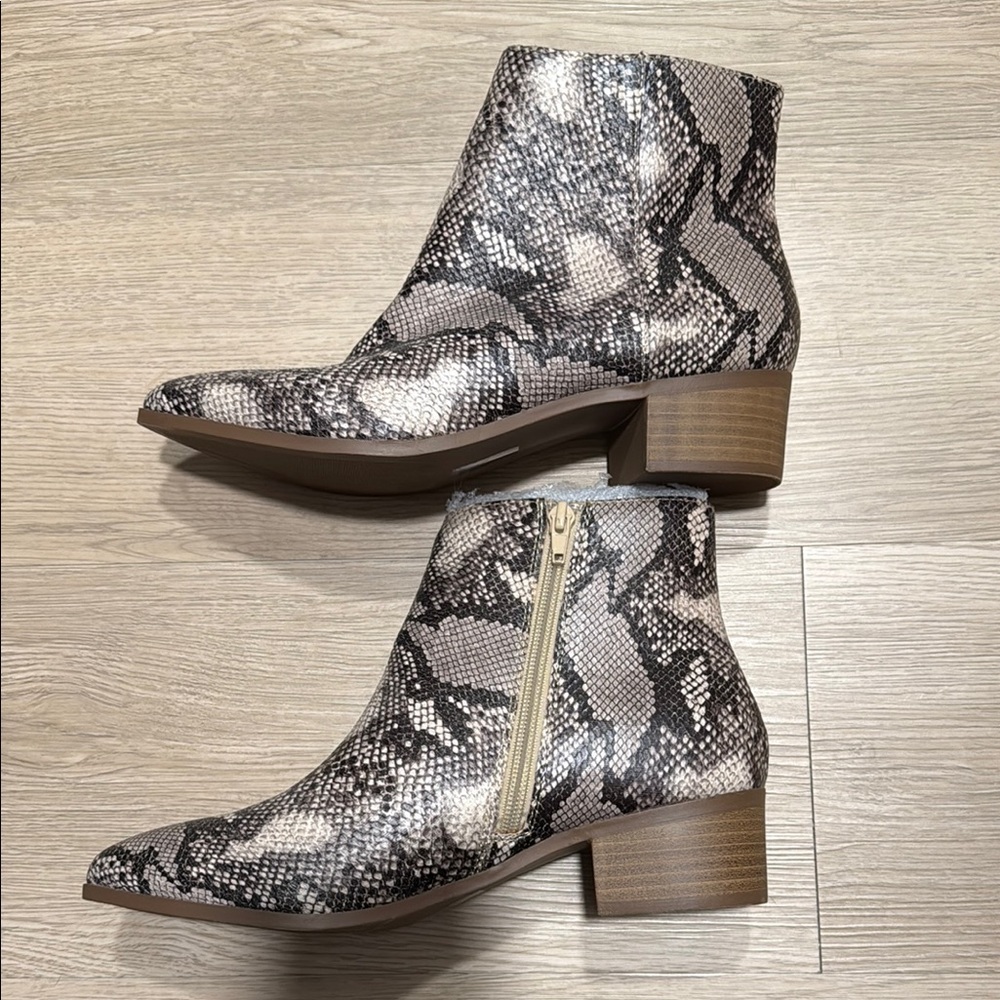Women's Snakeskin Ankle Boots